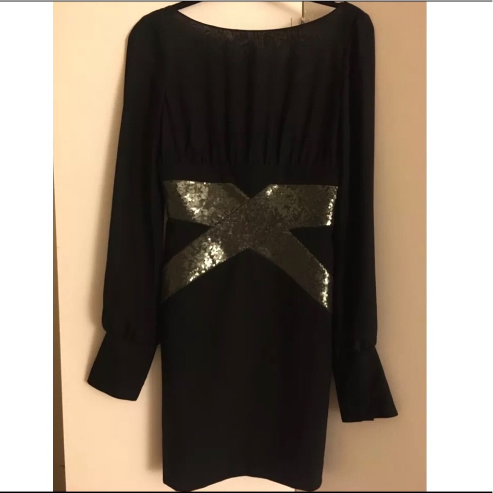 MACKAGE OPEN BACK BLACK DRESS